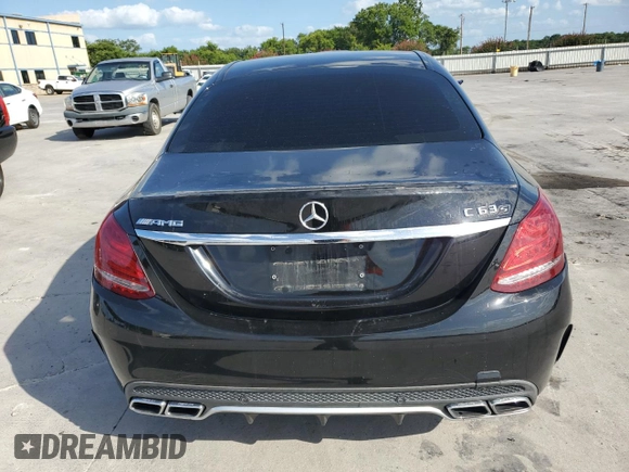 2017 Mercedes-Benz C 63 S AMG with VIN 55SWF8HB1HU183241, listed as a Copart auction lot 65524854 with 80,709 mi miles and Salvage title. Bid and sale history available at DreamBid. Image 6.