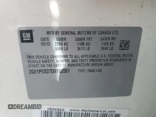 2013 Cadillac XTS Luxury with VIN 2G61P5S37D9102091, listed as a Copart auction lot 54865715 with 95,714 mi miles and Clean Title. Bid and sale history available at carsss.com. Image 12.