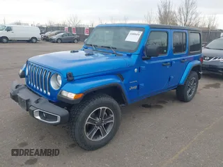 2023 Jeep Wrangler Sahara with VIN 1C4HJXEN4PW702181, listed as a IAAI auction lot 41808434 with 44,291 mi miles. Bid and sale history available at carsss.com. Image 18.