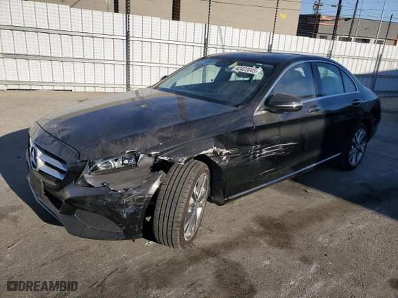 2016 Mercedes-Benz C-Class C 300 with VIN 55SWF4JB3GU151036, listed as a Copart auction lot 42422045 with 49,242 mi miles and Salvage Title. Bid and sale history available at carsss.com. Image 1.