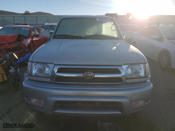 2000 Toyota 4Runner Limited with VIN JT3GN87R4Y0157534, listed as a Copart auction lot 80497934 with 206,163 mi miles and Salvage Title. Bid and sale history available at carsss.com. Image 5.