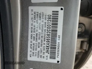 2002 Acura RL with VIN JH4KA96562C001280, listed as a Copart auction lot 74716484 with 0 mi miles and Salvage Title. Bid and sale history available at carsss.com. Image 12.