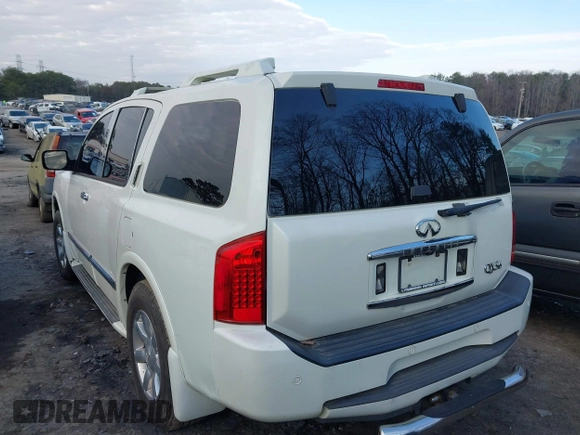 2007 Infiniti QX56 with VIN 5N3AA08C07N802516, listed as a IAAI auction lot 41487865 with 151,437 mi miles. Bid and sale history available at carsss.com. Image 3.