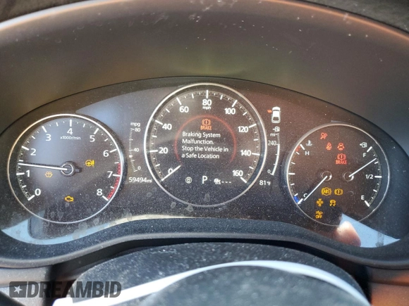 2020 Mazda 3 with VIN JM1BPALM9L1159882, listed as a Copart auction lot 61765925 with 59,494 mi miles and Salvage title. Bid and sale history available at DreamBid. Image 9.