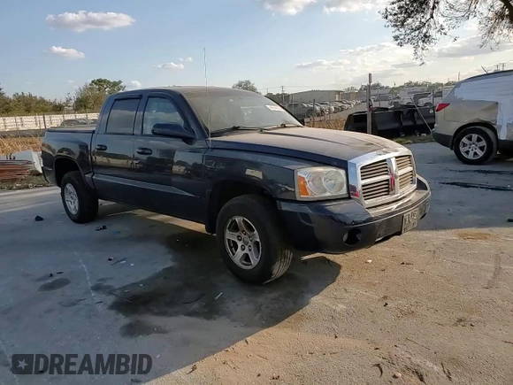 2007 Dodge Dakota SLT with VIN 1D7HE48K97S181024, listed as a Copart auction lot 44244355 with 110,016 mi miles and Salvage Title. Bid and sale history available at DreamBid. Image 11.