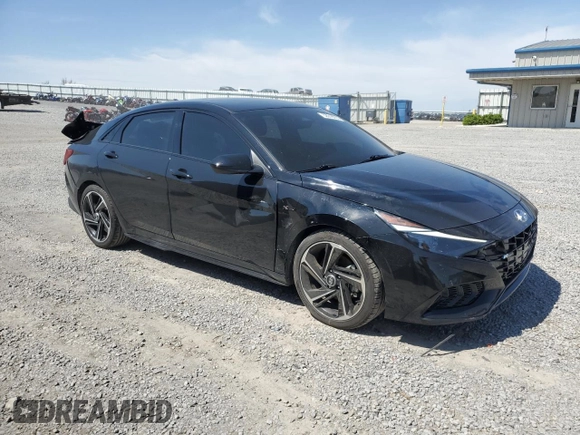 2023 Hyundai Elantra N Line z VIN KMHLR4AF2PU625284, wystawiony jako Copart lot #52018055 z przebiegiem 22 024 mil mil oraz Szkoda całkowita • Salvage title. Historia ofert i sprzedaży dostępna na DreamBid. Obrazek 4.