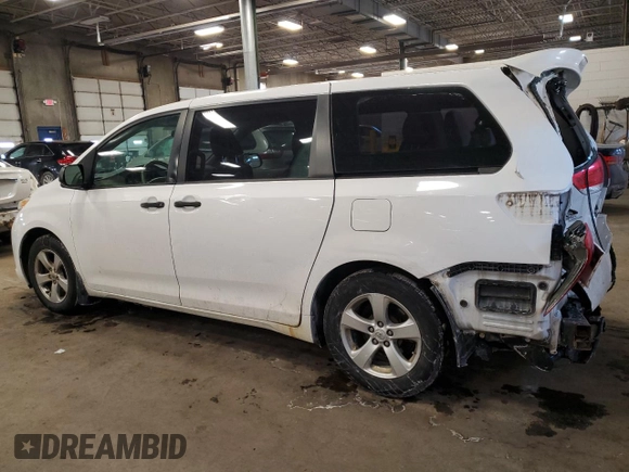 2012 Toyota Sienna with VIN 5TDZK3DC8CS269050, listed as a Copart auction lot 45496015 with 179,666 mi miles and Salvage Title. Bid and sale history available at carsss.com. Image 2.