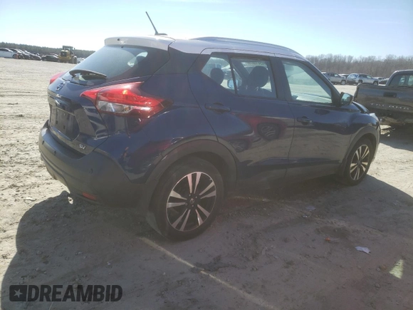 2020 Nissan Kicks SV with VIN 3N1CP5CV6LL532814, listed as a Copart auction lot 45410675 with 125,017 mi miles and Salvage Title. Bid and sale history available at carsss.com. Image 3.