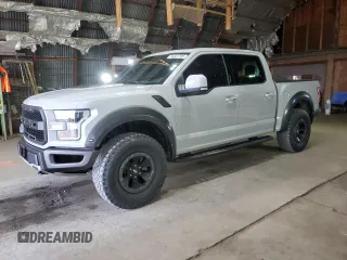 2017 Ford F-150 Raptor with VIN 1FTFW1RG4HFA83875, listed as a Copart auction lot 54001705 with 25,656 mi miles and Salvage Title. Bid and sale history available at carsss.com. Image 1.