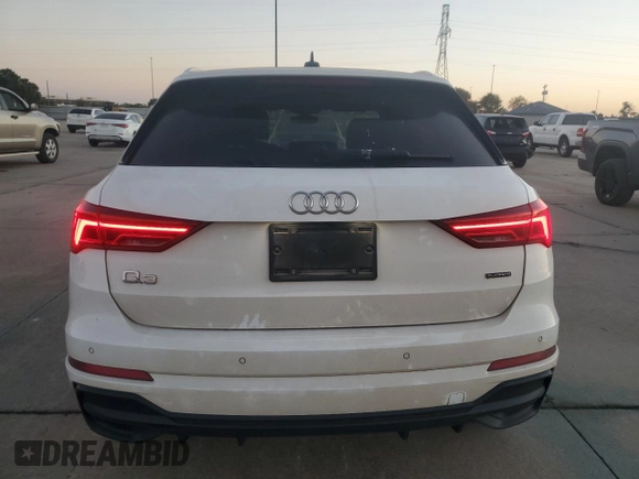 2020 Audi Q3 S line Prestige with VIN WA1FECF35L1035740, listed as a Copart auction lot 77837304 with 119,243 mi miles and Salvage Title. Bid and sale history available at carsss.com. Image 6.