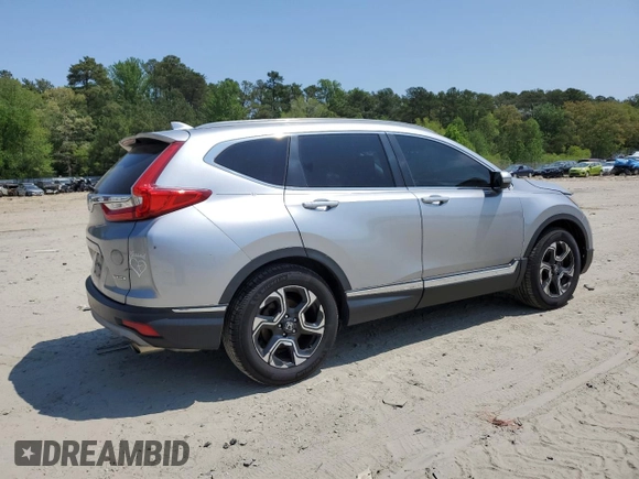 2018 Honda CR-V Touring with VIN 7FARW1H9XJE001467, listed as a Copart auction lot 55222005 with 65,611 mi miles and Salvage title. Bid and sale history available at DreamBid. Image 3.