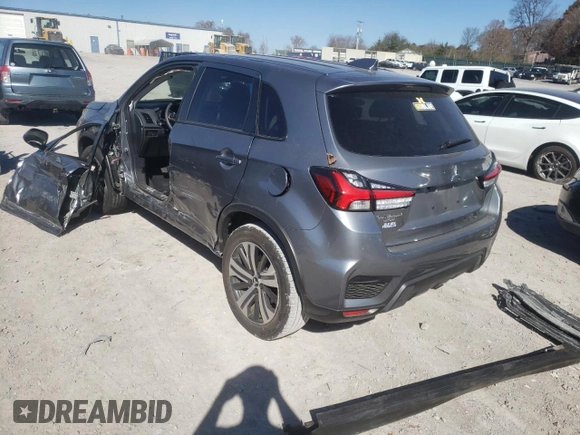 2022 Mitsubishi Outlander Sport ES with VIN JA4APUAU4NU001042, listed as a Copart auction lot 66758152 with 23,456 mi miles. Bid and sale history available at carsss.com. Image 3.
