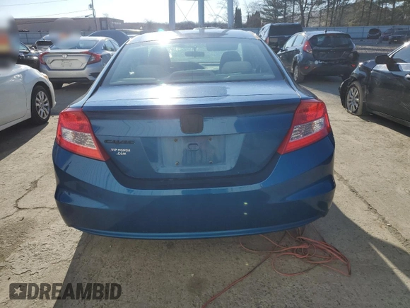 2012 Honda Civic Cpe LX with VIN 2HGFG3B57CH547090, listed as a Copart auction lot 45336665 with 218,434 mi miles and Clean Title. Bid and sale history available at carsss.com. Image 6.