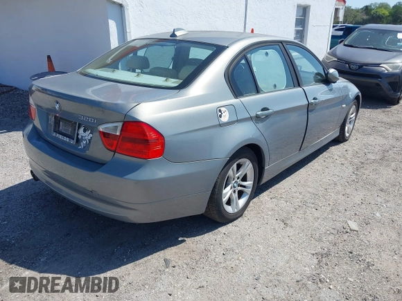 2008 BMW 3 Series 328i with VIN WBAVA37598NL45688, listed as a IAAI auction lot 41962680 with 203,776 mi miles. Bid and sale history available at carsss.com. Image 4.