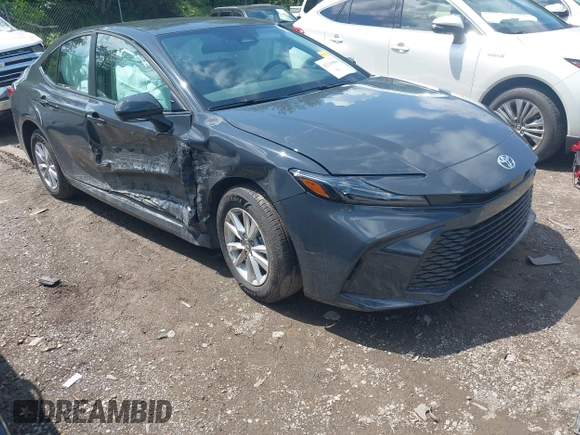 2025 Toyota Camry LE with VIN 4T1DAACK6SU584011, listed as a IAAI auction lot 42119086 with 7,229 mi miles and . Bid and sale history available at DreamBid. Image 1.