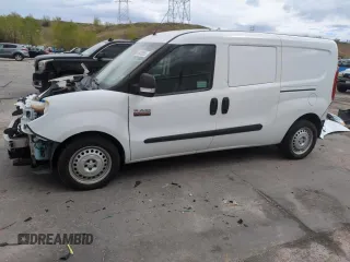 2021 Ram ProMaster City Cargo Tradesman with VIN ZFBHRFAB2M6T47623, listed as a Copart auction lot 55476555 with 71,409 mi miles and Salvage title. Bid and sale history available at DreamBid. Image 1.