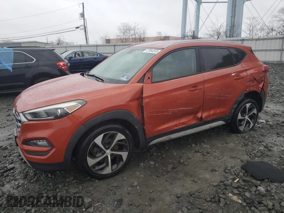 2017 Hyundai Tucson Sport z VIN KM8J33A25HU479951, wystawiony jako Copart lot #47854555 z przebiegiem 103 818 mil mil oraz Szkoda całkowita • Salvage title. Historia ofert i sprzedaży dostępna na DreamBid. Obrazek 1.