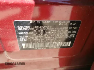 2018 Subaru Forester Limited with VIN JF2SJARC4JH537726, listed as a Copart auction lot 64922082 with 0 mi miles. Bid and sale history available at carsss.com. Image 10.