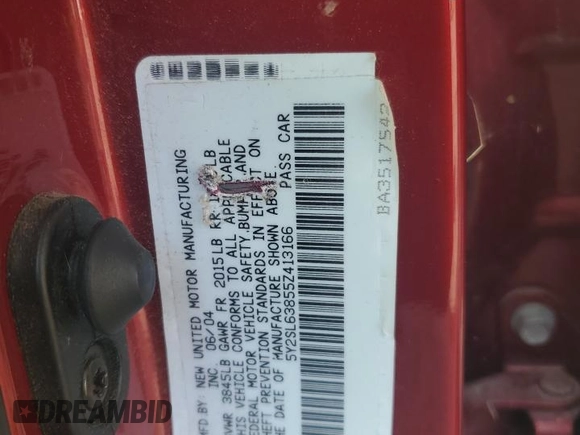 2005 Pontiac Vibe with VIN 5Y2SL63855Z413166, listed as a Copart auction lot 72001414 with 0 mi miles and Non Repairable. Bid and sale history available at carsss.com. Image 13.