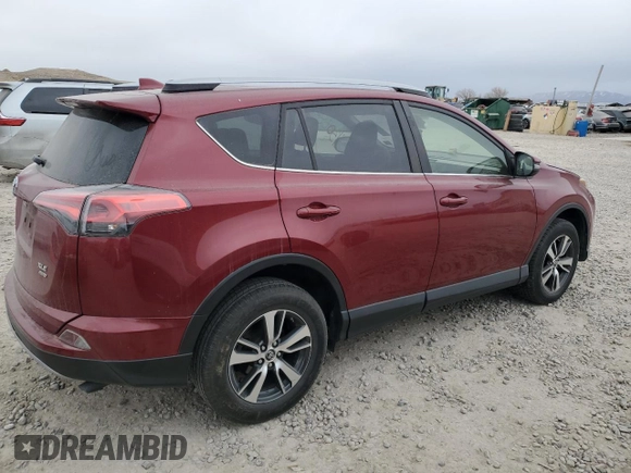 2018 Toyota RAV4 XLE with VIN JTMRFREV7JD252112, listed as a Copart auction lot 43088555 with 77,509 mi miles and Salvage Title. Bid and sale history available at carsss.com. Image 3.