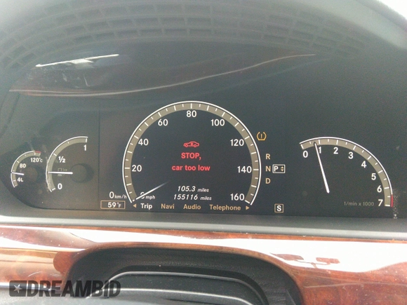 2007 Mercedes-Benz S 550 with VIN WDDNG71XX7A072453, listed as a IAAI auction lot 42201163 with 155,116 mi miles and . Bid and sale history available at carsss.com. Image 7.