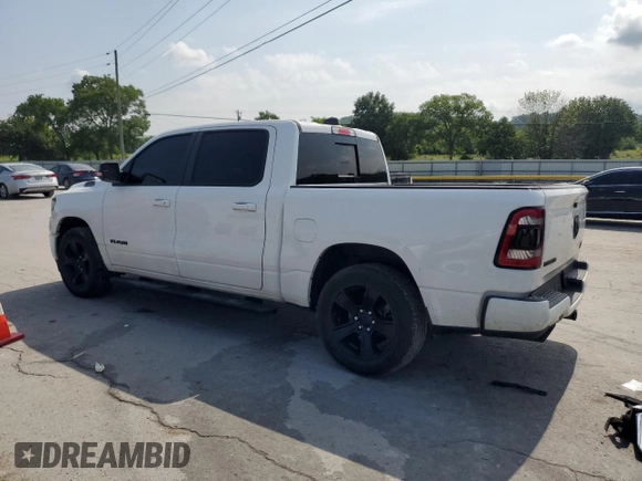 2021 Ram 1500 Lone Star with VIN 1C6RREFT0MN629091, listed as a Copart auction lot 62813465 with 74,154 mi miles and Salvage title. Bid and sale history available at DreamBid. Image 2.