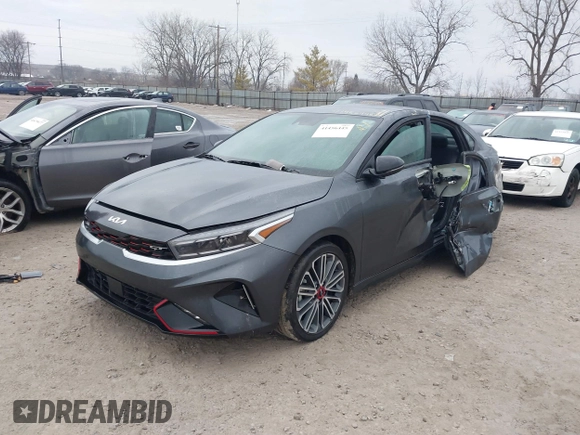 2023 Kia Forte GT with VIN 3KPF44AC5PE681756, listed as a IAAI auction lot 41456445 with 24,843 mi miles and . Bid and sale history available at carsss.com. Image 2.
