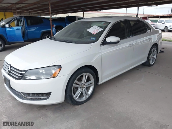 2014 Volkswagen Passat SE w/Sunroof with VIN 1VWBS7A31EC081968, listed as a IAAI auction lot 41963985 with 143,670 mi miles. Bid and sale history available at carsss.com. Image 2.