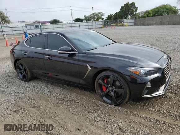 2020 Genesis G70 3.3T with VIN KMTG34LE5LU049746, listed as a Copart auction lot 59583214 with 35,704 mi miles and Salvage Title. Bid and sale history available at carsss.com. Image 4.