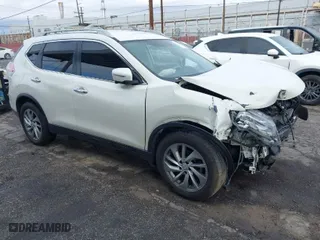 2014 Nissan Rogue SL with VIN 5N1AT2MT8EC814250, listed as a IAAI auction lot 41765765 with 1 mi miles. Bid and sale history available at carsss.com. Image 1.