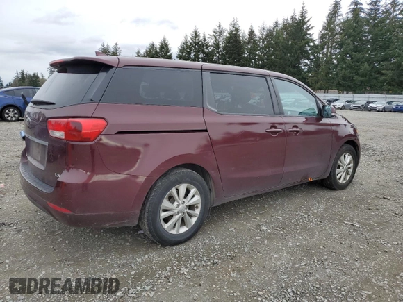 2017 Kia Sedona LX with VIN KNDMB5C11H6219569, listed as a Copart auction lot 50744505 with 89,579 mi miles and Salvage Title. Bid and sale history available at carsss.com. Image 3.