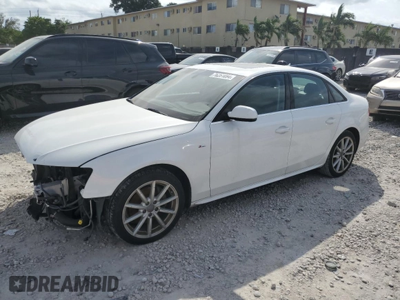 2014 Audi A4 Premium Plus with VIN WAUFFAFL6EN018400, listed as a Copart auction lot 76251094 with 104,113 mi miles and Salvage Title. Bid and sale history available at carsss.com. Image 1.