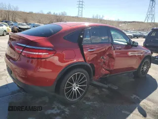 2019 Mercedes-Benz GLC with VIN WDC0J6EB0KF609884, listed as a Copart auction lot 46167775 with 43,011 mi miles and Salvage Title. Bid and sale history available at carsss.com. Image 3.