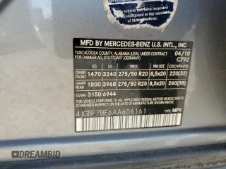 2010 Mercedes-Benz GL-Class GL 450 with VIN 4JGBF7BE6AA606161, listed as a Copart auction lot 82145924 with 173,729 mi miles and Salvage Title. Bid and sale history available at carsss.com. Image 15.