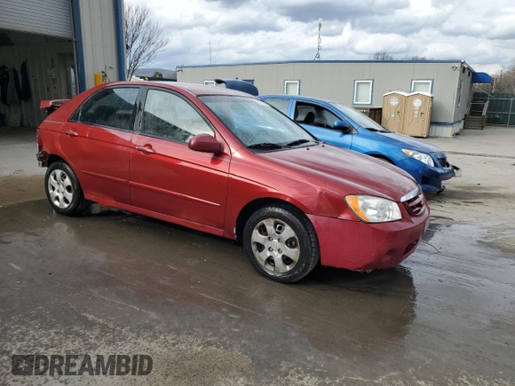 2006 Kia Spectra EX with VIN KNAFE121865254300, listed as a Copart auction lot 51271085 with 151,680 mi miles and Salvage Title. Bid and sale history available at carsss.com. Image 4.