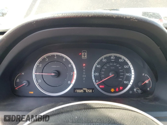 2011 Honda Accord EX-L with VIN 1HGCP3F82BA004220, listed as a Copart auction lot 65253265 with 170,685 mi miles and Salvage title. Bid and sale history available at DreamBid. Image 9.