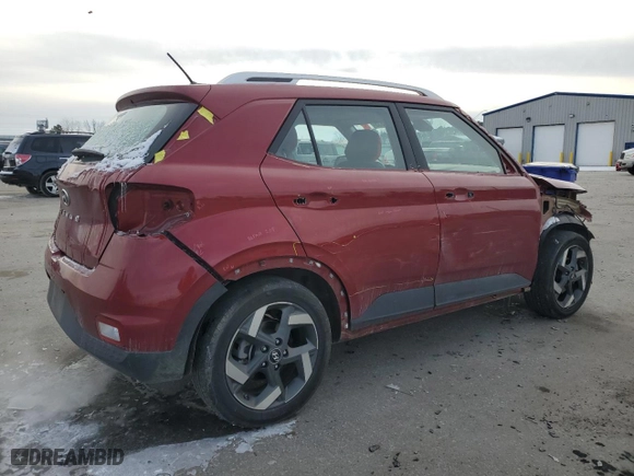 2024 Hyundai Venue SEL with VIN KMHRC8A33RU316421, listed as a Copart auction lot 41726635 with NaN miles and Salvage Title. Bid and sale history available at carsss.com. Image 3.