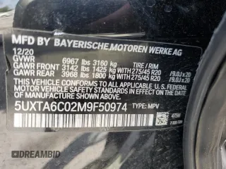 2021 BMW X5 xDrive45e with VIN 5UXTA6C02M9F50974, listed as a Copart auction lot 56358745 with 46,945 mi miles and Salvage title. Bid and sale history available at DreamBid. Image 13.