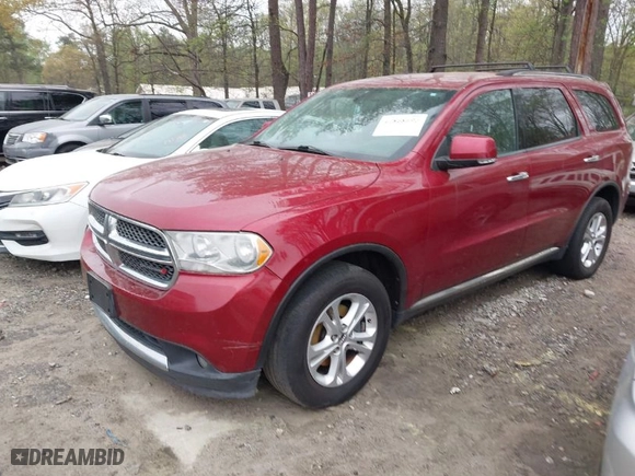 2013 Dodge Durango Crew with VIN 1C4RDHDG8DC651222, listed as a IAAI auction lot 41868690 with 208,764 mi miles. Bid and sale history available at carsss.com. Image 2.