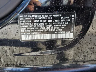 2016 Volkswagen Passat S with VIN 1VWAS7A39GC052071, listed as a Copart auction lot 57253935 with 99,886 mi miles and Salvage title. Bid and sale history available at DreamBid. Image 13.