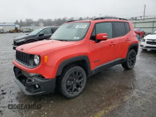 2017 Jeep Renegade Latitude with VIN ZACCJBBB1HPF91059, listed as a Copart auction lot 50259435 with 46,287 mi miles and Salvage Title. Bid and sale history available at carsss.com. Image 1.