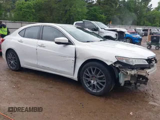 2015 Acura TLX V6 Tech with VIN 19UUB2F55FA024728, listed as a IAAI auction lot 41933939 with 185,413 mi miles. Bid and sale history available at carsss.com. Image 1.