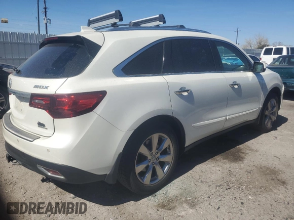 2015 Acura MDX Advance/Entertainment Pkg with VIN 5FRYD4H87FB023244, listed as a Copart auction lot 50199235 with 167,827 mi miles and Salvage Title. Bid and sale history available at carsss.com. Image 3.