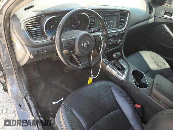 2015 Kia Optima Hybrid EX with VIN KNAGN4AD5F5080400, listed as a Copart auction lot 66064494 with 91,538 mi miles and Salvage Title. Bid and sale history available at carsss.com. Image 8.