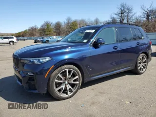 2022 BMW X7 M50i with VIN 5UXCX6C01N9J04750, listed as a Copart auction lot 50245325 with 25,341 mi miles and Salvage Title. Bid and sale history available at carsss.com. Image 1.
