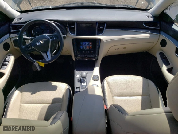 2022 Infiniti QX50 LUXE with VIN 3PCAJ5BBXNF115520, listed as a Copart auction lot 58223974 with 18,304 mi miles and Salvage Title. Bid and sale history available at carsss.com. Image 8.
