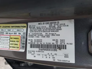 2014 Ford Fusion SE with VIN 3FA6P0HD0ER101890, listed as a IAAI auction lot 41929448 with 207,086 mi miles and . Bid and sale history available at DreamBid. Image 9.