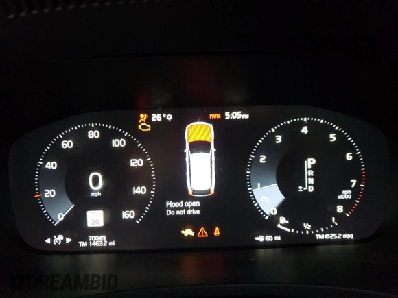 2017 Volvo V90 with VIN YV4A22NL5H1006909, listed as a Copart auction lot 45657175 with 70,049 mi miles and Salvage title. Bid and sale history available at DreamBid. Image 9.