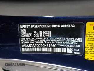 2024 BMW 4 Series M440i with VIN WBA53AT09RCN51860, listed as a Copart auction lot 67140264 with 95 mi miles and Salvage Title. Bid and sale history available at carsss.com. Image 13.