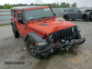 2018 Jeep Wrangler Unlimited Rubicon with VIN 1C4HJXFG7JW287624, listed as a Copart auction lot 59006895 with 64,871 mi miles and Salvage title. Bid and sale history available at DreamBid. Image 14.